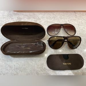Authentic Tom Ford sunglasses with interchangeable lenses.